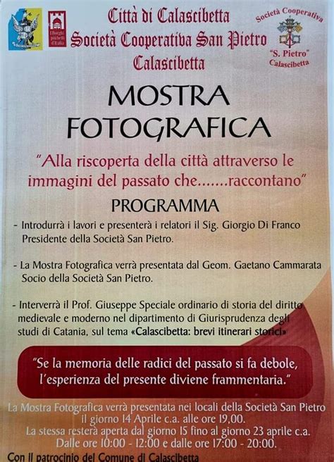 CALASCIBETTA MOSTRA FOTOGRAFICA ALLA RISCOPERTA DELLA CITTÀ