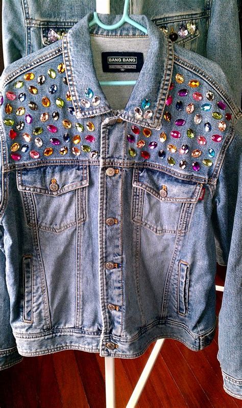 Reworked Rhinestone Vintage Denim Jacket By KodChaPhorn From Bangkok On