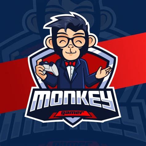 Premium Vector Monkey Gamer Mascot Esport Logo Monkey Logo Monkey