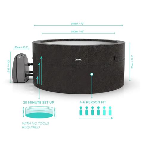 Wave Osaka Person Rigid Foam Hot Tub Eco Friendly Insulated Spa