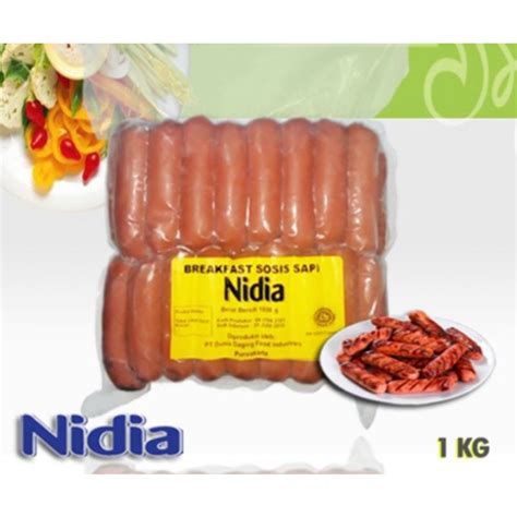 Jual Nidia Breakfast Sosis Sapi 1kg Shopee Indonesia