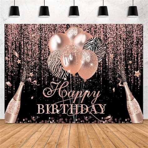 Buy Sensfun 7x5ft Happy Birthday Backdrop Rose Gold Glitter Bokeh