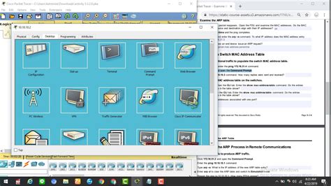 5328 Packet Tracer Examine The Arp Table Proditiumb Youtube