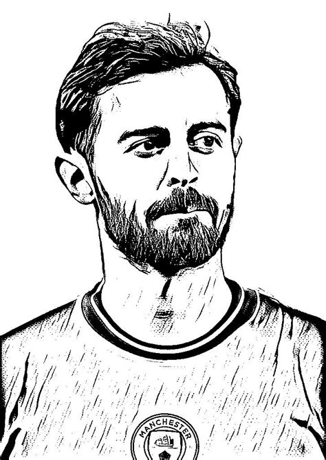 Bernardo Silva Manchester City Silueta Dibujos De Futbol Arte De