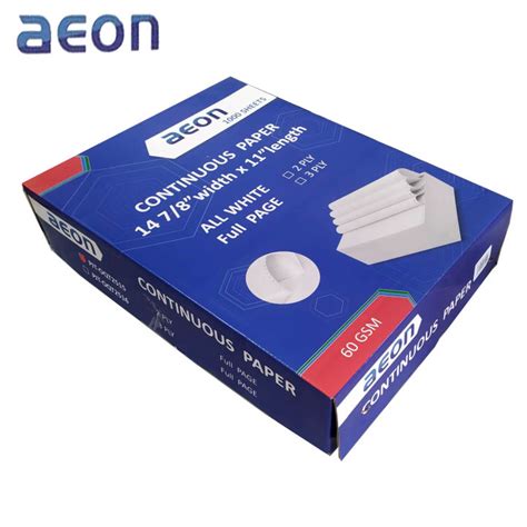 Aeon Carbonless Continuous Form Paper Whole Sheets Inch X