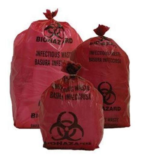 3 GAL BIOHAZARD RED BAGS TRM Health Supplies