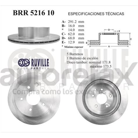 Compra ROTOR FRENO DE DISCO FAG BRR521610 Autorefax