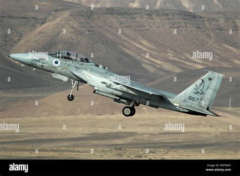 Israeli Air Force Iaf Fighter Jet F 15 Bazat Takeoff Stock Photo