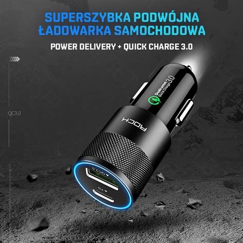 Adowarka Samochodowa Usb C Pd Rock Power Delivery Qc W