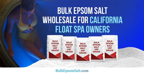 Bulk Epsom Salt Wholesale For California Float Spa Owners