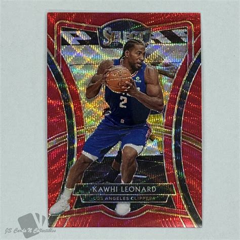 2019 20 Panini Select Premier Level Red Wave Prizm 171 Kawhi Leonard