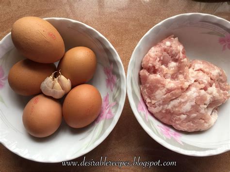 Fluffy Fried Eggs With Minced Pork