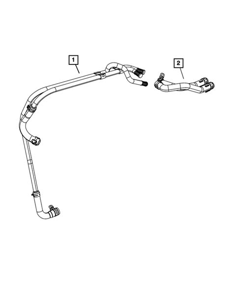 Jeep Oem New Mopar Jeep Wrangler Heater Supply Return