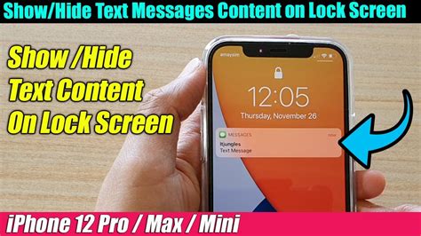 IPhone 12 12 Pro How To Show Hide Text Messages Content On The Lock