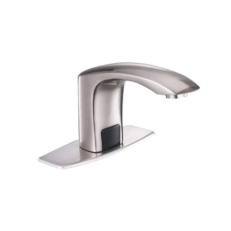 Automatic Sensor Touchless Single Hole Bathroom Sink Faucet With Deck