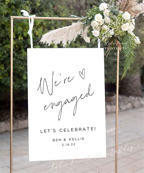 Engagement Party Sign Wedding Engagement Sign Print Yourself