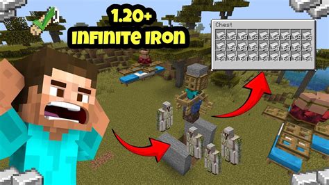 600 Iron Ingot Per Hour Minecraft 1 20 Easy Iron Farm Tutorial Youtube