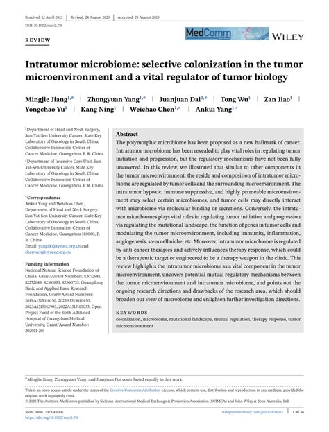 Pdf Intratumor Microbiome Selective Colonization In The Tumor