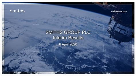 Smiths Group Plc 2020 Q2 Results Earnings Call Presentation