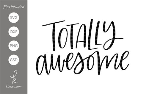 80s SVG - Totally Awesome SVG (69834) | Hand Lettered | Design Bundles