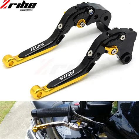 Brake Clutch Levers CNC Aluminum Laser Logo YZF R25 CNC Adjustable