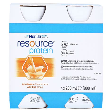 RESOURCE Protein Drink Aprikose 4x200 Milliliter Medpex