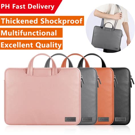 High Quality Leather Shoulder Briefcase Laptop Tote Bag Case For