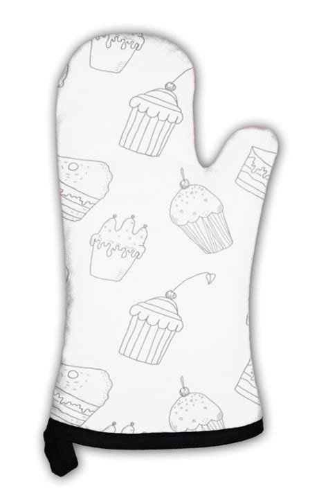 Oven Mitt, Sweet Cakes Silhouettes - Oven Mitts & Potholders