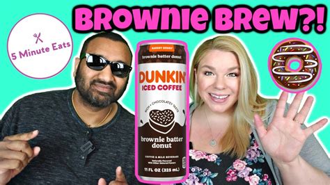 Dunkin Iced Coffee Bakery Series Brownie Batter Donut Review YouTube