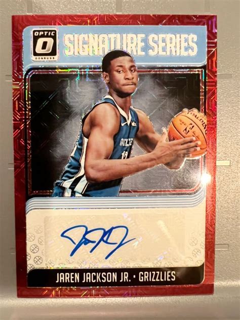 Red Prizm Rc Auto Panini Donruss Optic Jaren Jackson Jr