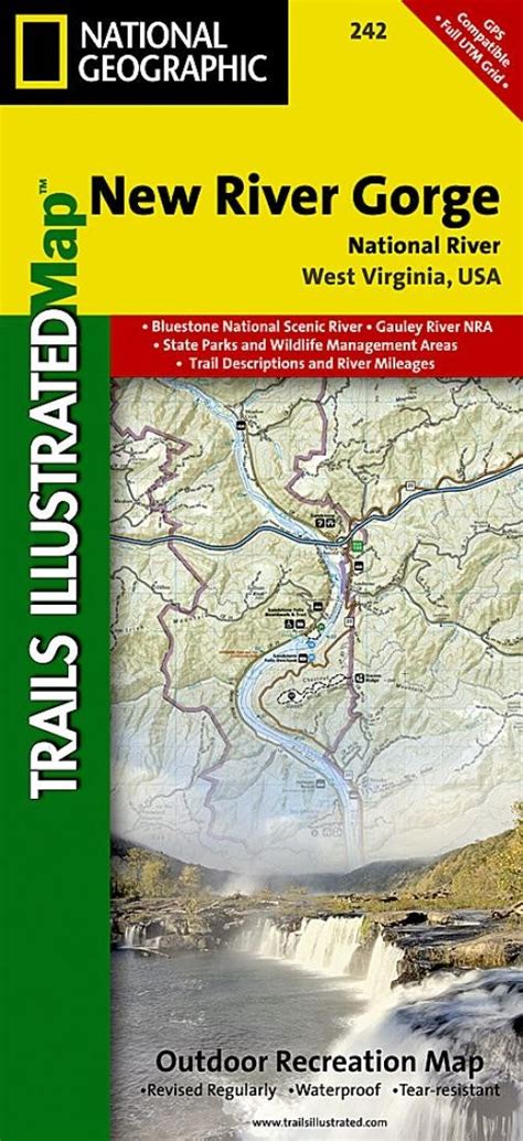 New River Gorge National River Folded Map By National Geographic