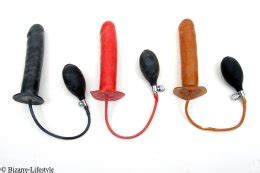 Inflatable dildo Ø 38mm optionally solid core Bizarre Rubber Shop