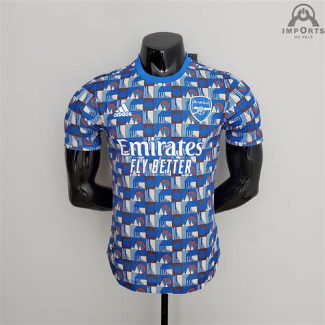 Camisa Arsenal PrÉ Jogo 2223 Torcedor Adidas Masculina Azul