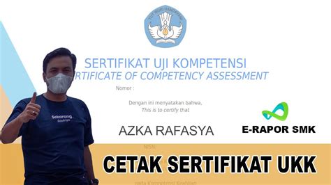 Cara Mengisi Nilai Ukk Dan Cetak Sertifikat Ukk 2023 Di Erapor Smk