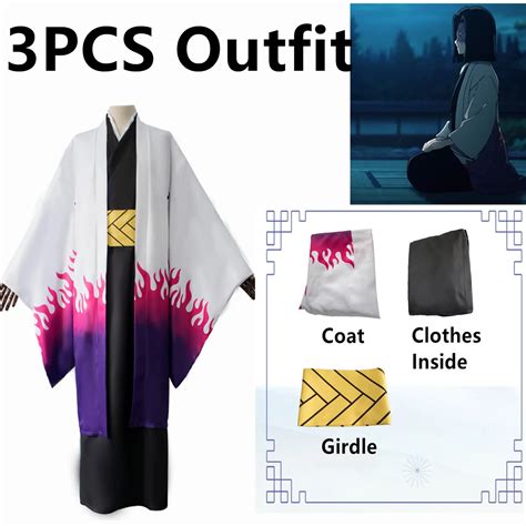 Anime Cosplay Demon Slayer Costume Ubuyashiki Kagaya Kimetsu no Yaiba ...