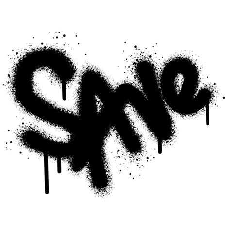 Premium Vector Graffiti Save Text Sprayed In Black Over White