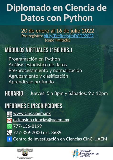 Diplomado En Ciencia De Datos Con Python 2022 Universidad Autónoma Del Estado De Morelos