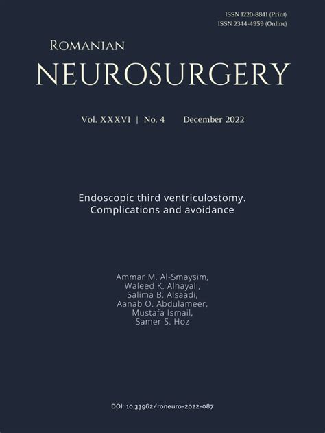 (PDF) Endoscopic third ventriculostomy. Complications and avoidance Endoscopic third ...