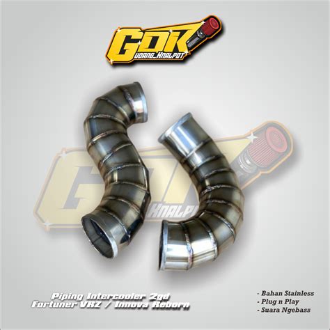 Jual Piping Intercooler 2gd Fortuner VRZ Innova Reborn Shopee Indonesia