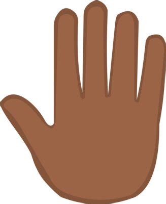 Vector Emoticon Illustration Of A Brown Hand Posters For The Wall