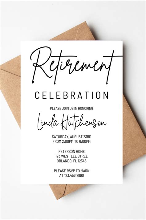 Simple Retirement Party Invitation Retirement Party Etsy In 2024