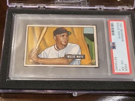 1951 Bowman 305 Willie Mays PSA 4 VG EX Rookie Beautiful Card EBay