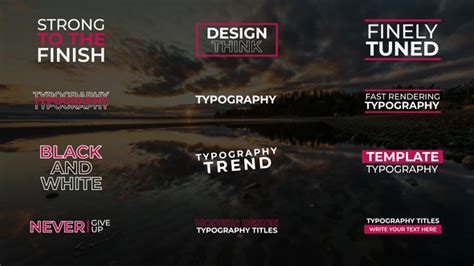 Typography Titles Fcpx Apple Motion Apple Motion Templates Videohive