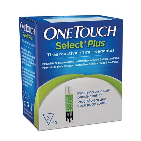 One Touch Select Plus Tiras Reactivas Glucosa Test 50 Pz