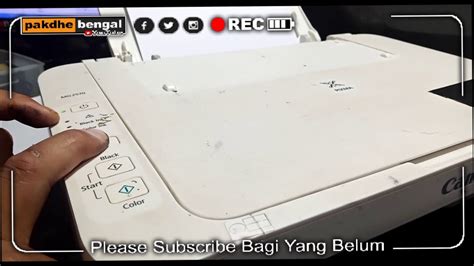 Manual Tanpa Komputer Printer Canon Mg2570 Cara Head Cleaning Dan Nozzle Check Youtube