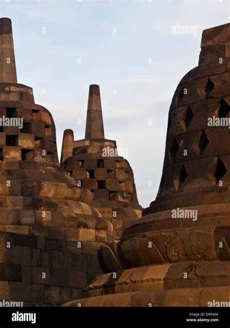 Borobudur temple stupas Stock Photo - Alamy