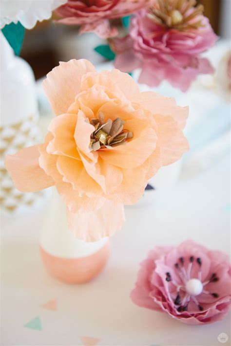 Crepe Paper Flowers Diy Pretty Peonies Think Make Share Paper