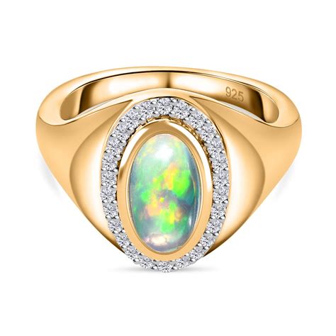 Nat Rlicher Thiopischer Welo Opal Und Zirkon Ring Ct Shoplc