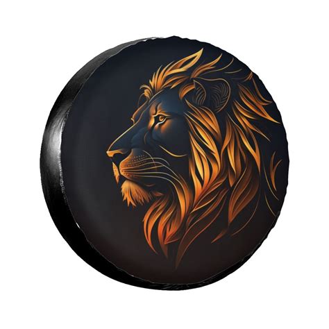 Tequan Universal Waterproof Spare Tire Cover Dustproof Sun Protection King Of The Jungle Lion