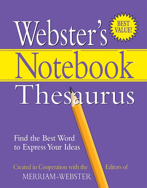 Webster S Notebook Thesaurus Designed For Students Fits In A 3 Ring